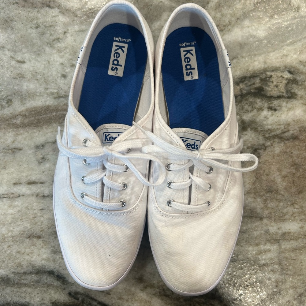 Keds Women's Classic White Lace-Up Sneakers